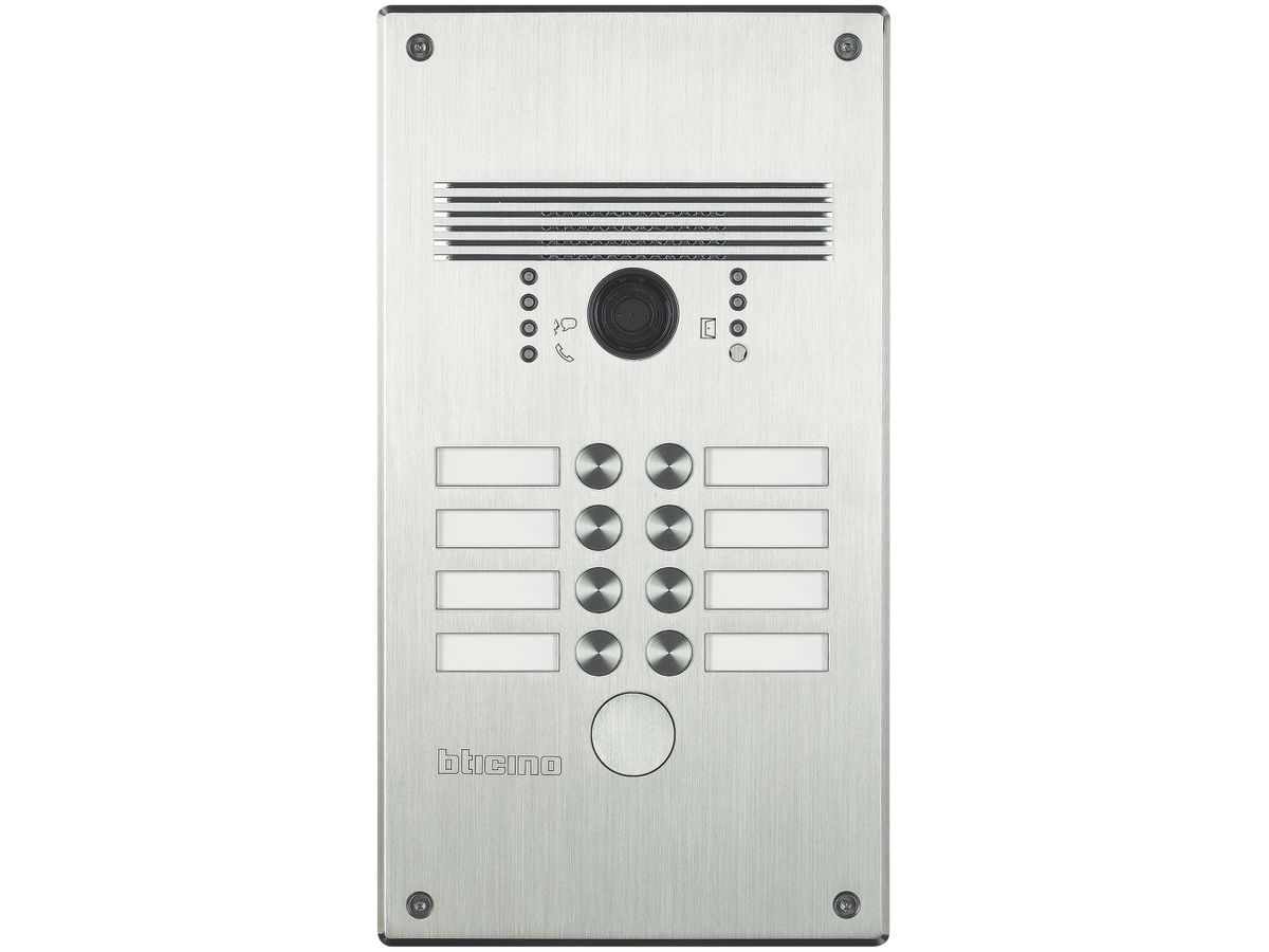 AP-Rahmen <Inox> für 2×4 Taster für Namensschild, H=40mm Aluminium