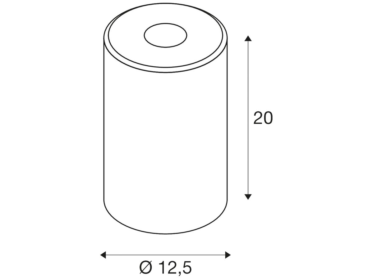 Leuchtenschirm SLV FENDA Ø125×200mm, Glas, rauchglas