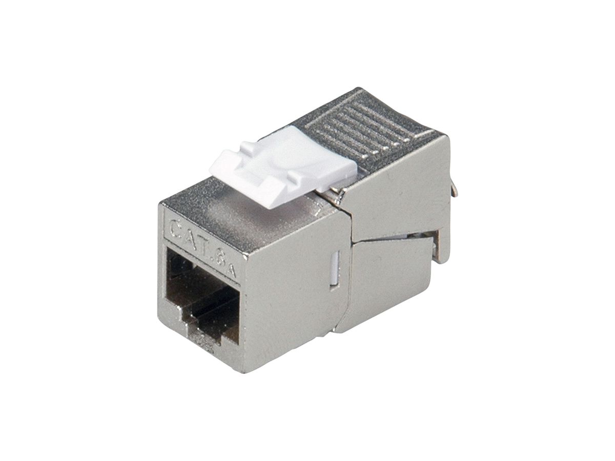 Anschlussmodul ROLINE RJ45/s Kat.6A Keystone SLIM silber