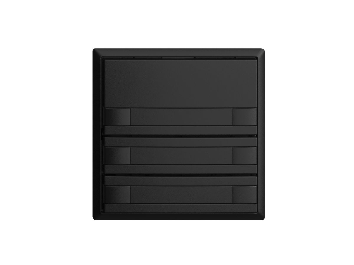UP-Taster KNX 6-fach EDIZIOdue schwarz RGB ohne LED mit Papiereinlage