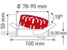EB-LED-Spot maxLUCE SOLVO 8W 230V DIM 750lm 930 Loch-Ø80mm 38° IP44 nickel