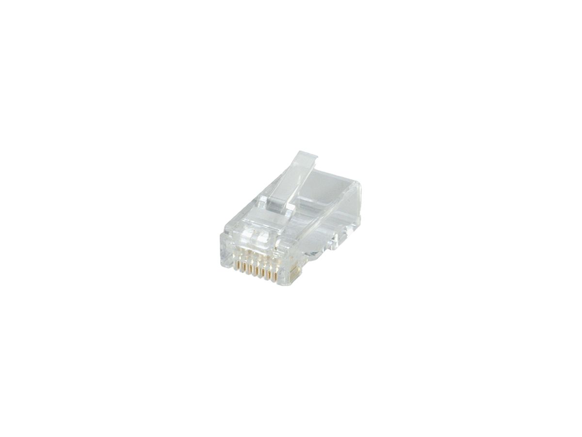 Feldstecker ROLINE Kat.6 RJ45 Geschirmt Crimp Transparent 10Stk.