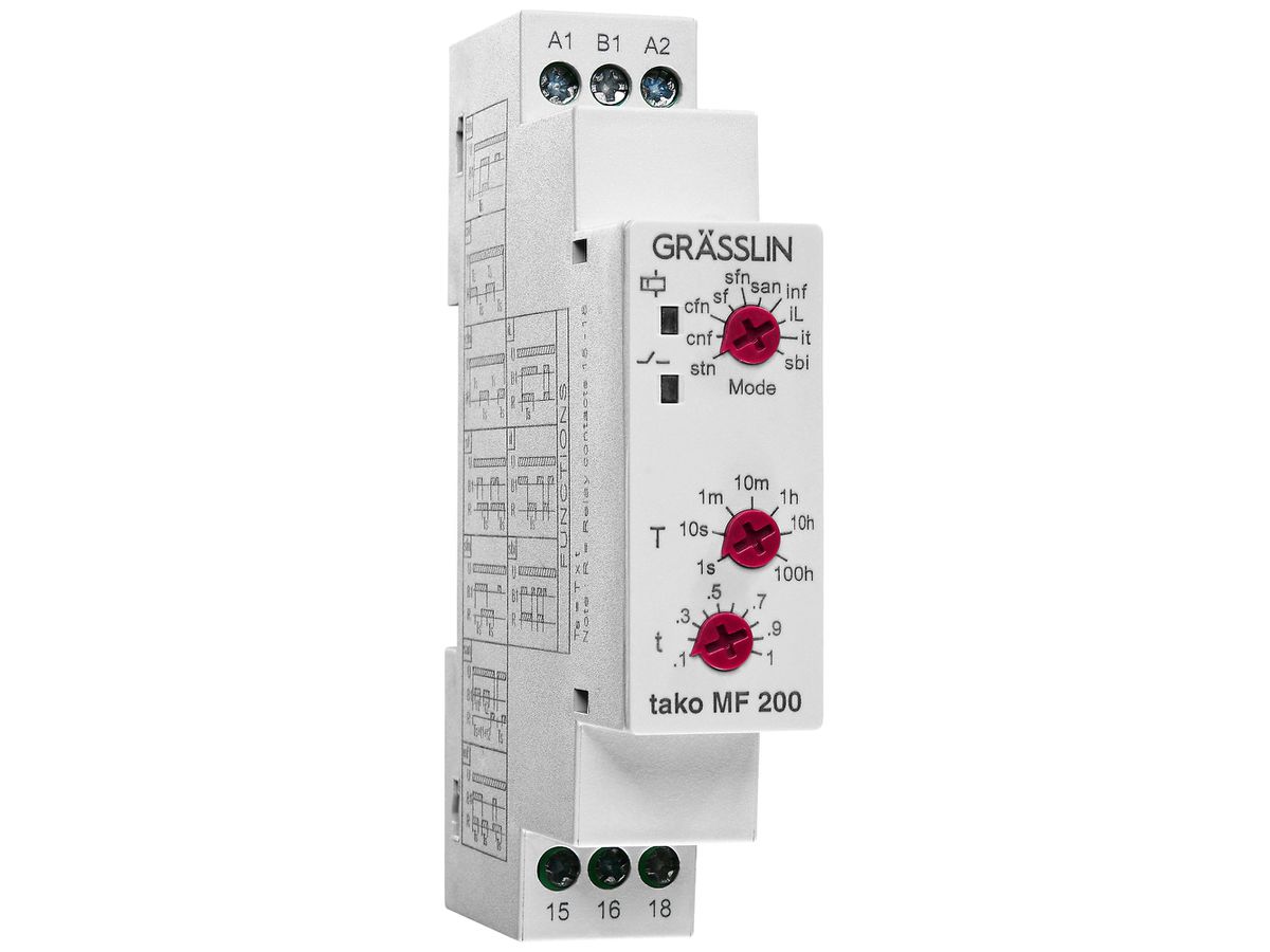 REG-Zeitrelais ELBRO tako MF 200 0.1s…100h 12…230V 0.01A