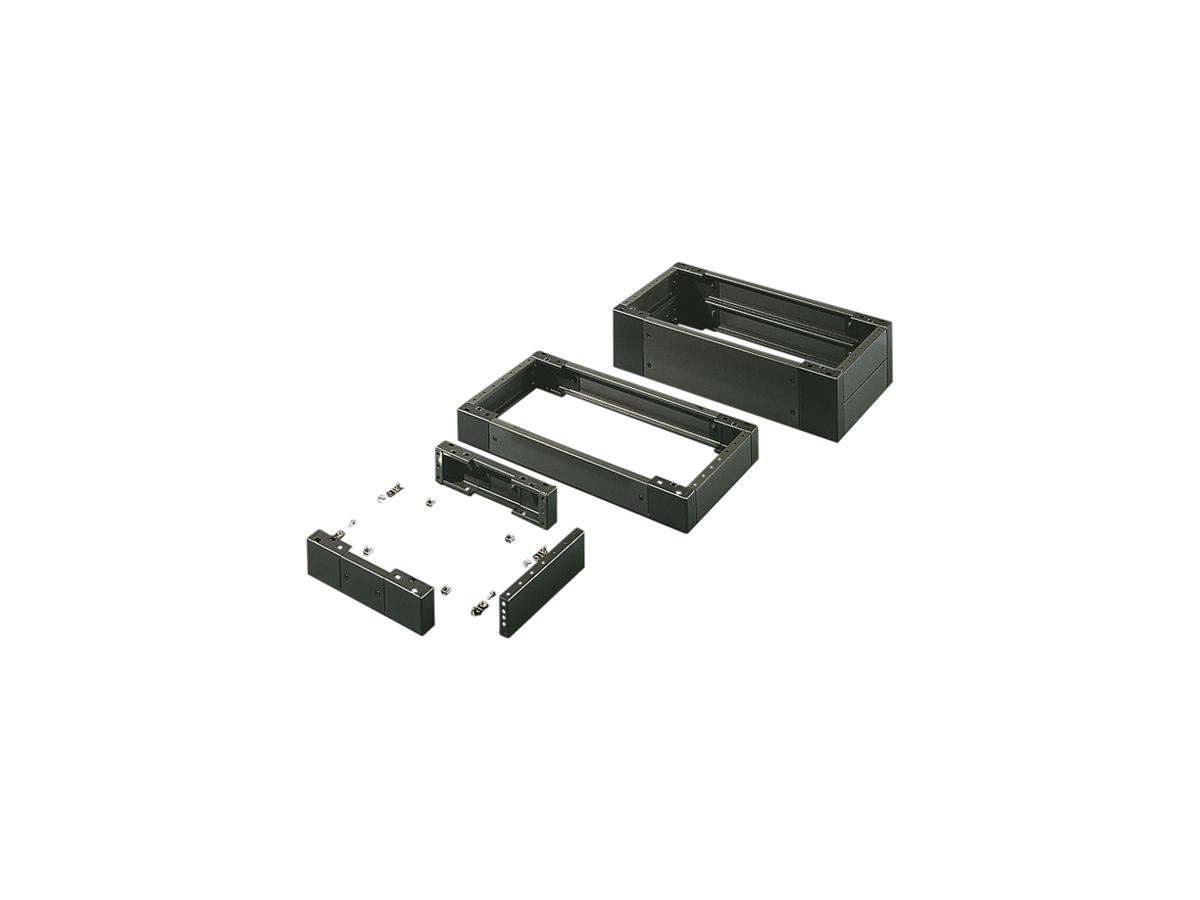 Sockel Rittal SO 2807.200 600×100×450mm komplett für TopPult Stahl grau