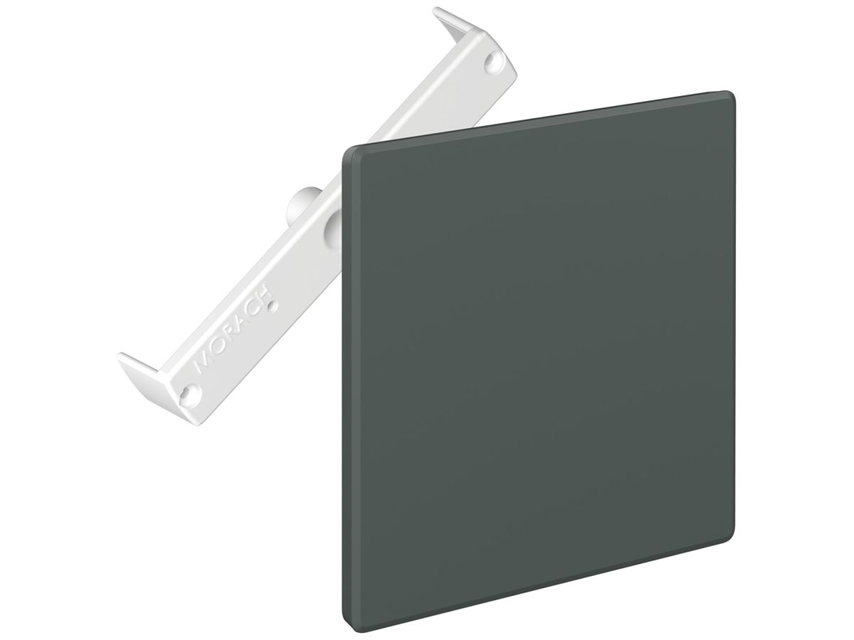 Steckdeckel CRALLO-RED-BOX 130×130mm mit Diagonalsteg dunkelgrau