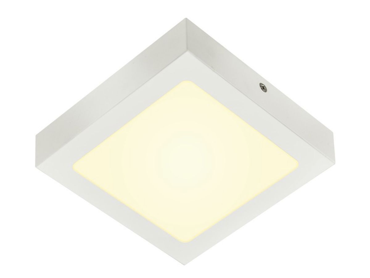 LED-Decken-/Wandleuchte SLV SENSER 18 SQUARE 12W 880lm 3000K 165×165×35mm weiss