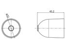Deckenrosette Sylvania OneTrack Polycarbonat Ø32×45mm weiss Rohr ØM6