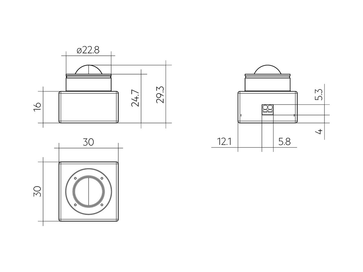Licht-/Bewegungsmelder Tridonic MSensor G3 PIR 4DPI WDA weiss