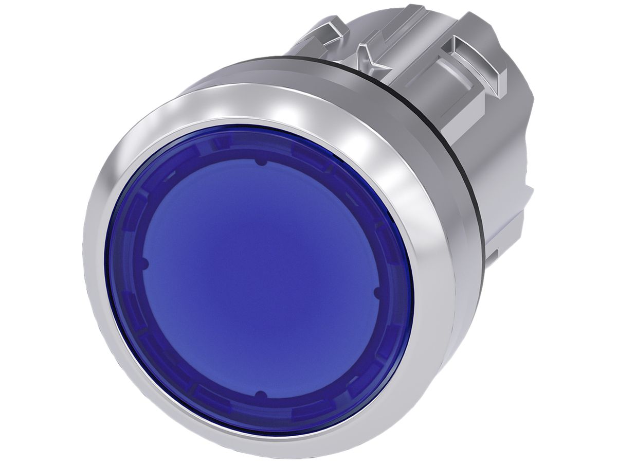 Leuchtdrucktaster Siemens SIRIUS ACT blau Metall hochglanz