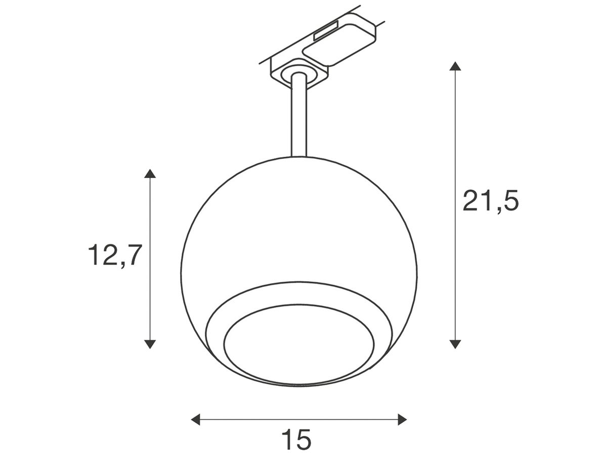 Spot SLV LIGHT EYE 150 GU10 1×13W DIM AD3PH Ø150mm weiss