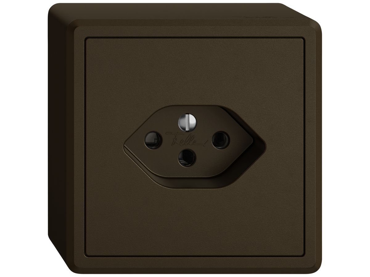 AP-Steckdose EDIZIO.liv SNAPFIX® 1×T13 br