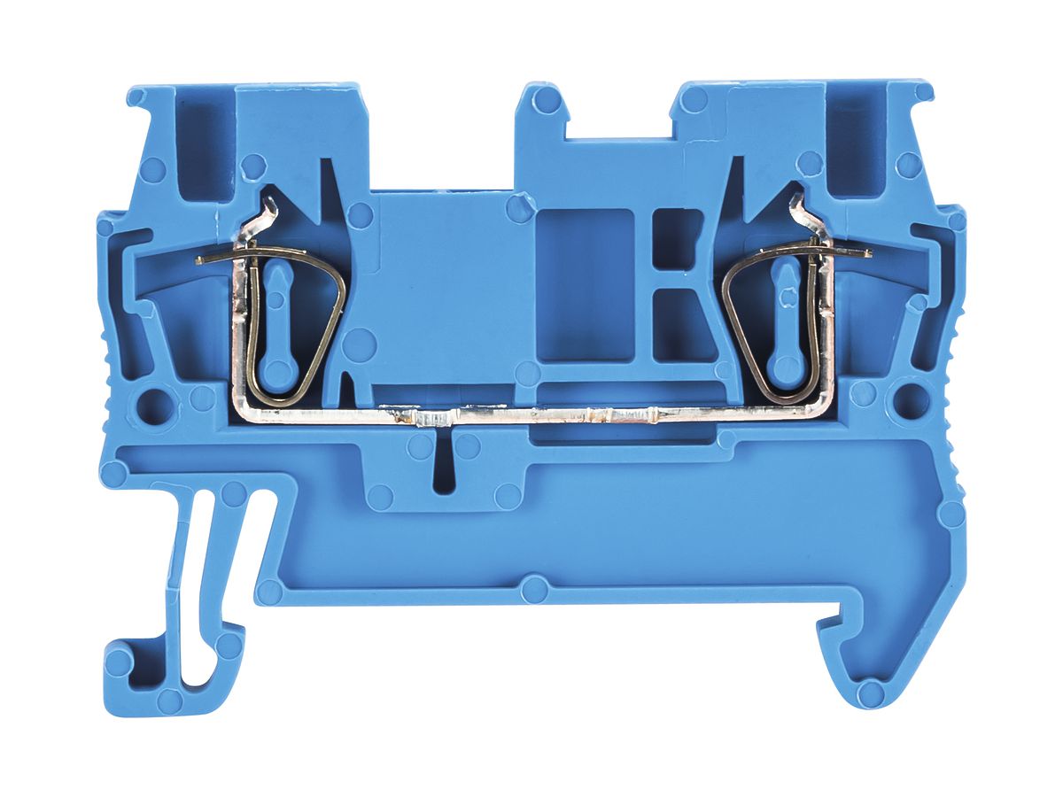 Durchgangs-Reihenklemme WKF 0.08…1.5mm² 17.5A 500V 2×Federz.1 Et.Hutsch.TH35 hbl