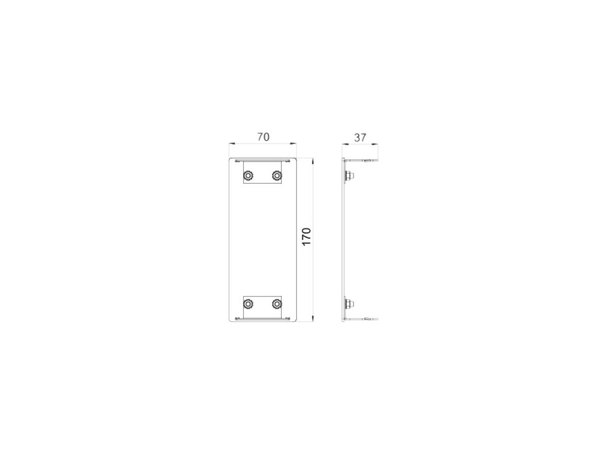 Endstück Bettermann GEK-A 70×170mm reinweiss