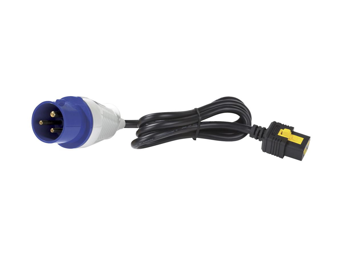 Kabel 16A 230V 1 Ader Gerätestecker CEE-Kupplung (IEC 60309) 3m sz