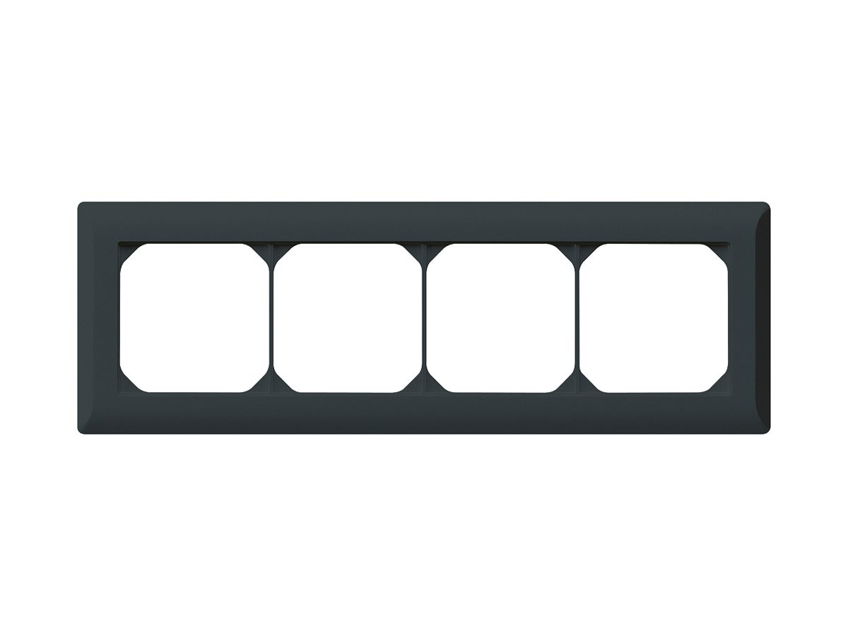 UP-Abdeckrahmen kallysto.line 1×4 schwarz horizontal 92×272mm