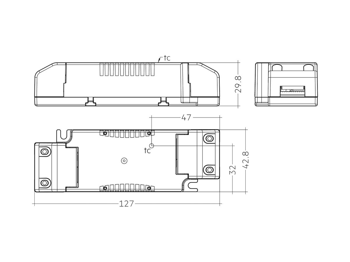 LED-Konverter Tridonic LC SR SNC 18W 24V 127×43×30mm