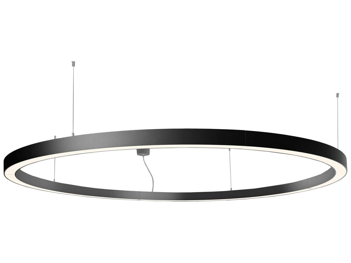 LED-Pendelleuchte Sylvania Nilo 88W 9570lm 840 DALI EM Ø1200mm schwarz