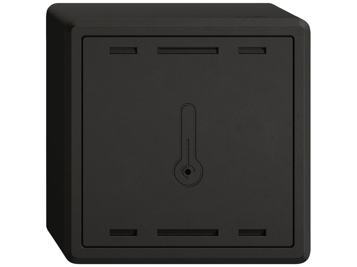 AP-Raumtemperatursensor EDIZIO.liv Wiser SNAPFIX® K+ 230V 74×74×54mm sz