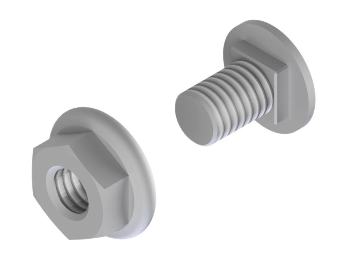 Befestigungsschraube Lanz M6×10mm mit Mutter rostfrei A4