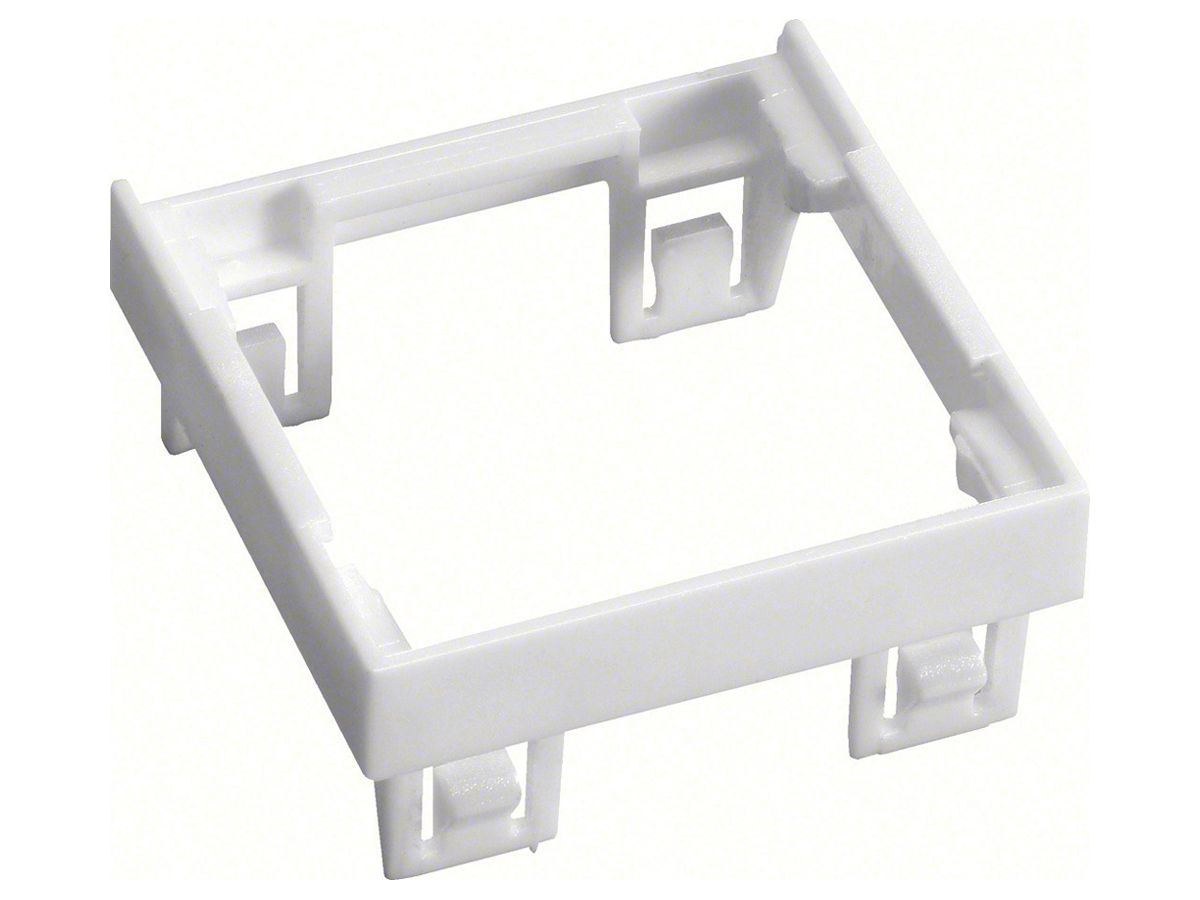 Adapterrahmen Hager 45×45mm für Montageplatte weiss