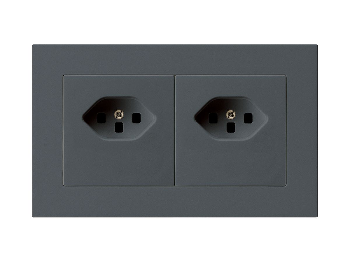 UP-Kombination kallysto.pro Gr.I-I horizontal 2×Typ 23 m.Schraubkl.C anthrazit