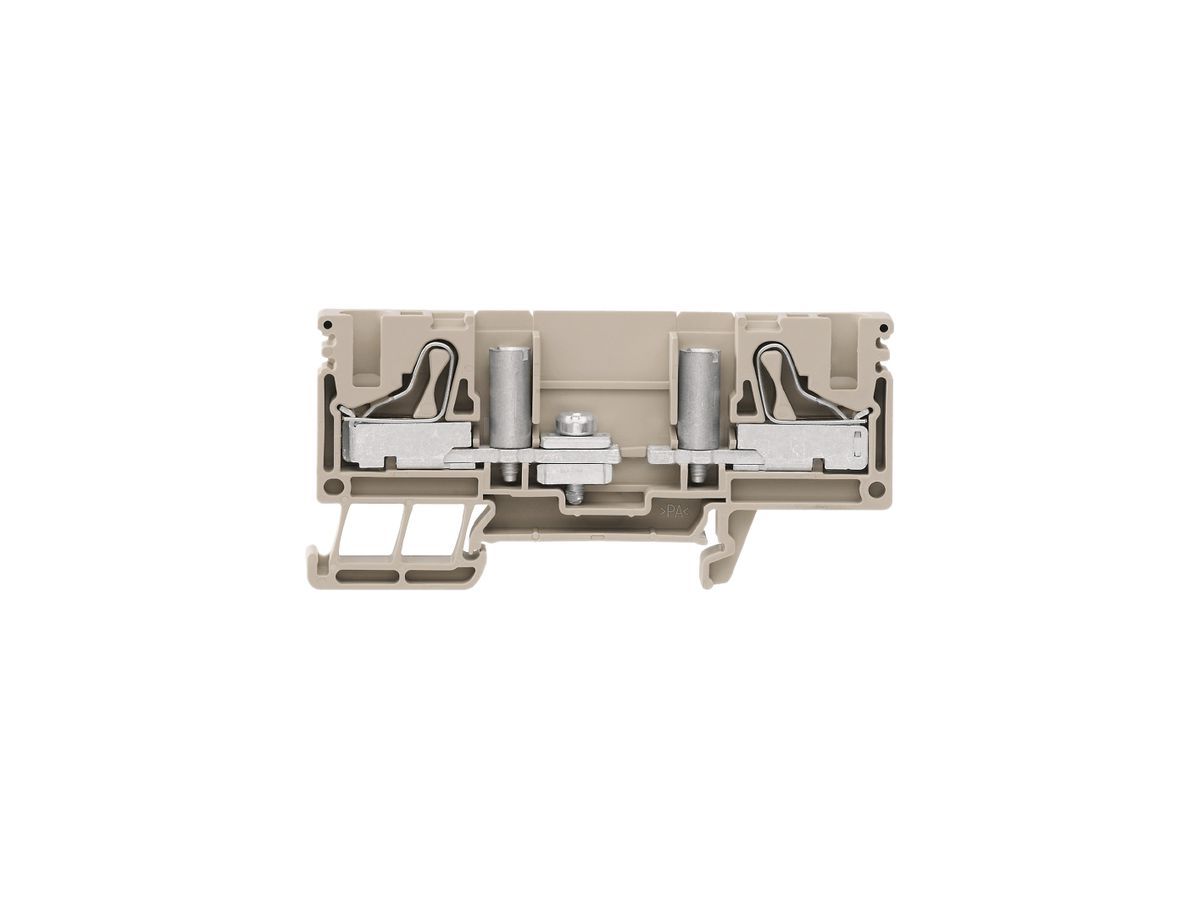 Messtrenn-Reihenklemme Weidmüller PTD /STB PUSH IN 6mm² 2 Anschlüsse TS35 beige