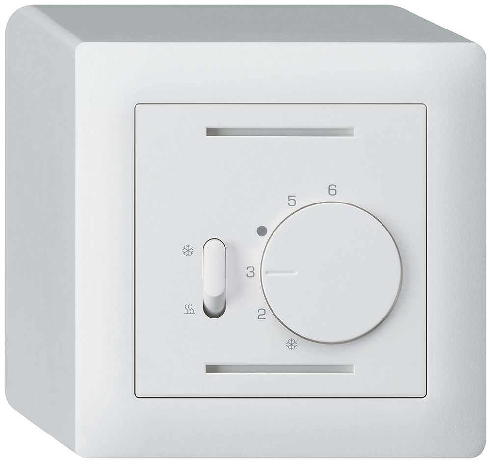 APThermostat Hager kallysto, mit Schalter Heizen/Kühlen, weiss
