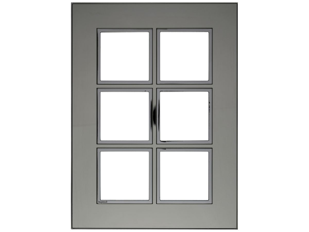 UP-Kopfzeile Legrand Arteor 3×2 vertikal 157×213mm Stainless Steel