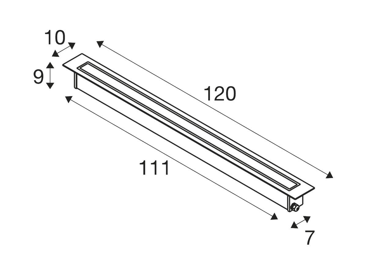 EB-LED-Bodenleuchte SLV DASAR 1200 IP65 34W 4100lm 830 DALI Edelstahl