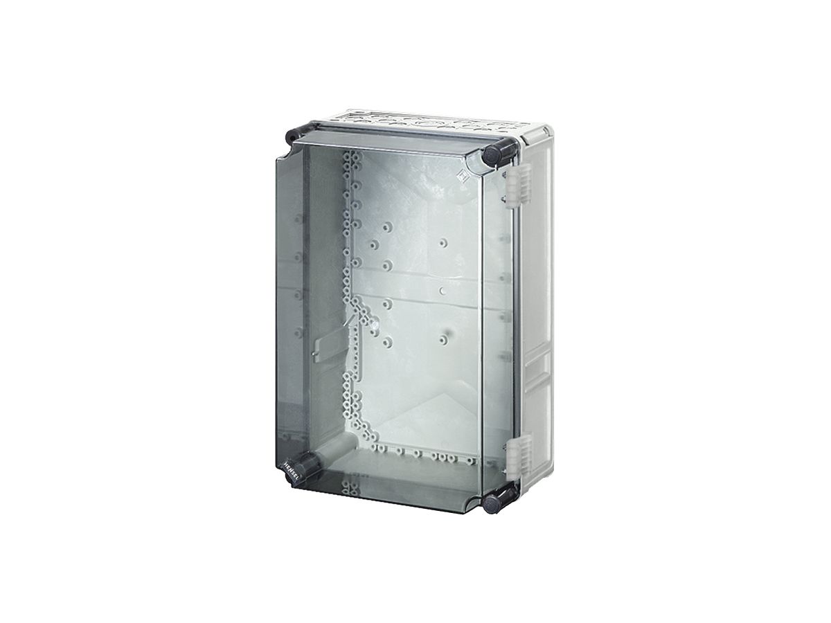 Apparategehäuse grau MI 9310 leer mit Deckel transparent, 450×300×214
