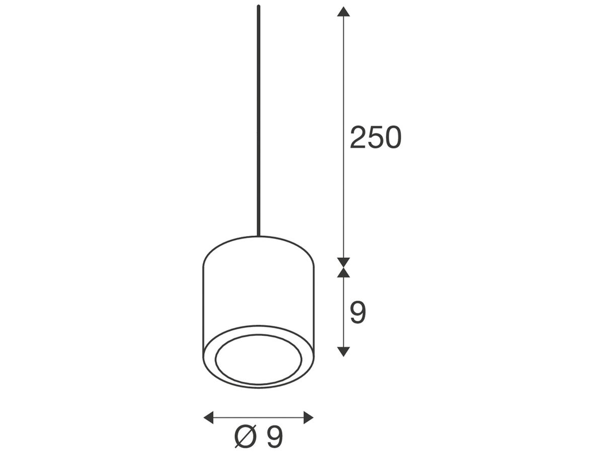 LED-Pendelleuchte SLV OCULUS 11W 780lm 920…930 DIM Ø90×90mm Messing