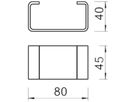 Distanzstück Bettermann 80×45×40mm rostfrei