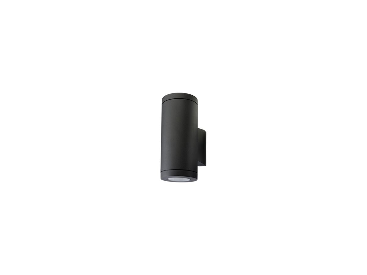 Wandleuchte SG Metro GU10 2×6.2W 660lm 3000K IP65 DIM Ø90×215mm schwarz