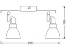 Deckenleuchte LDV LED SPOT G9 2×1.9W 2×200lm 2700K silber