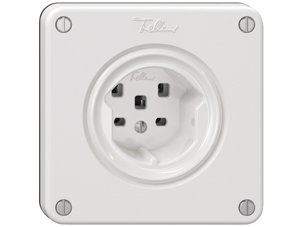 Steckdose NEVO SNAPFIX® 1×T25 16A 440V 87×87×31mm IP21 ws