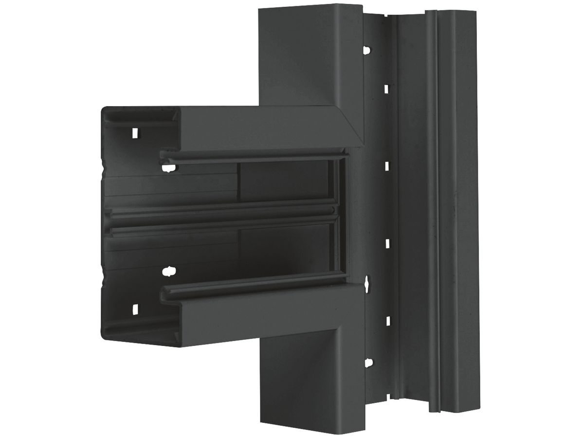 T-Stück Hager BR 65×130mm Oberteil 80mm schwarz