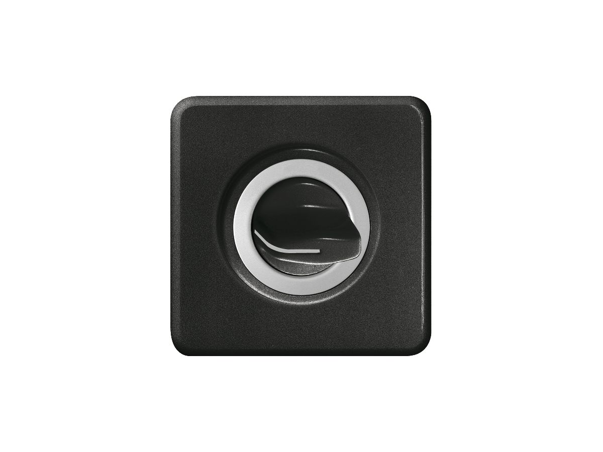 UP-Frontset FH schwarz, für Drehschalter, ohne Gravur