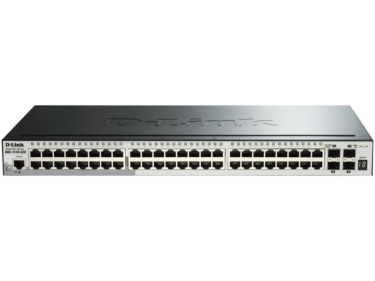 Switch D-LINK DGS-1510-52X/E, 52-Port smart managed Layer2/3 Gigabit