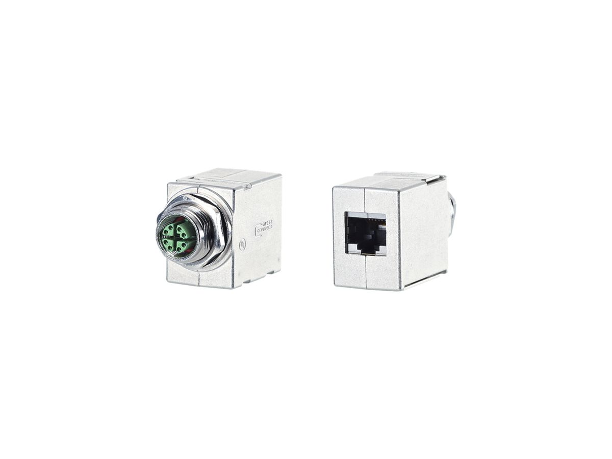 Schaltschrankdurchführung M12-X/RJ45 Kat.6A geschirmt