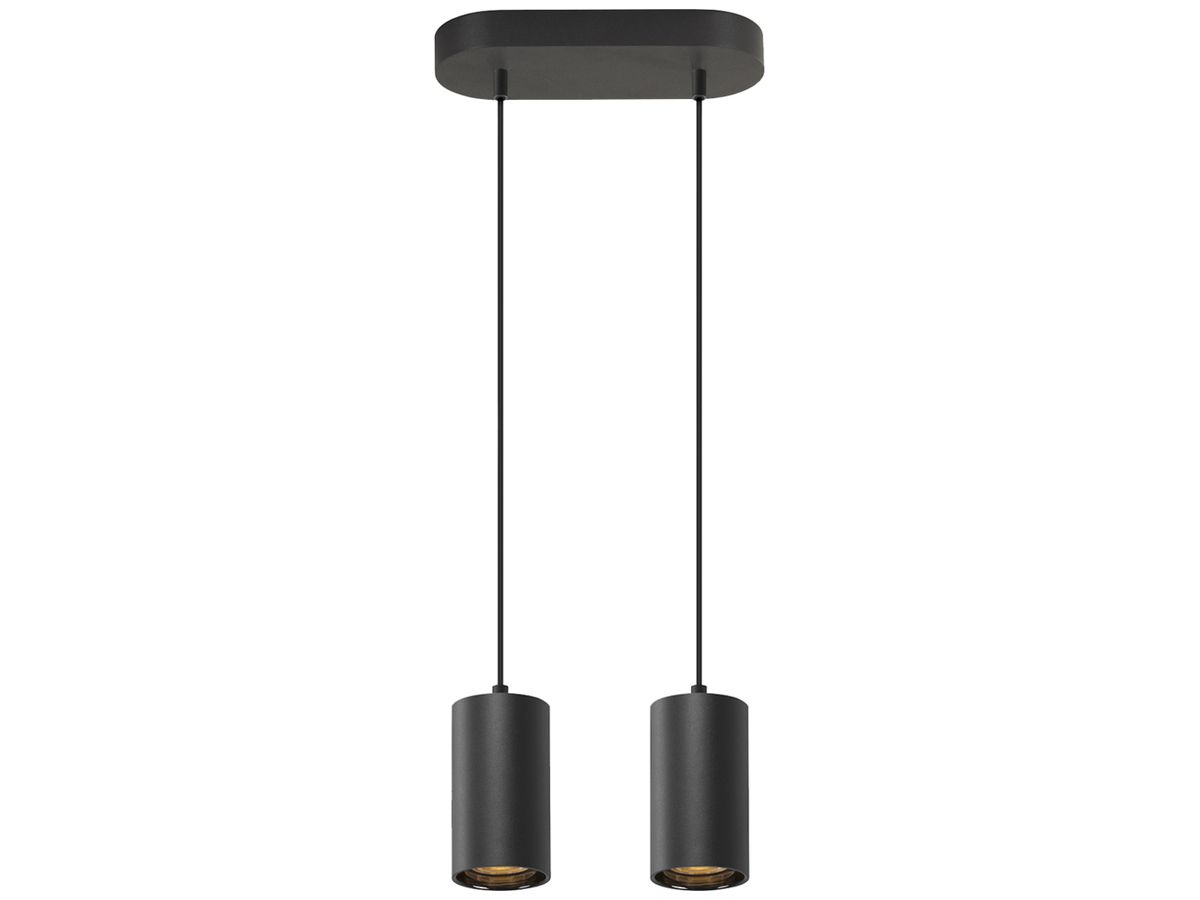 Pendelleuchte SLV ASTO TUBE GU10 2×10W direkt Ø70×125mm schwarz