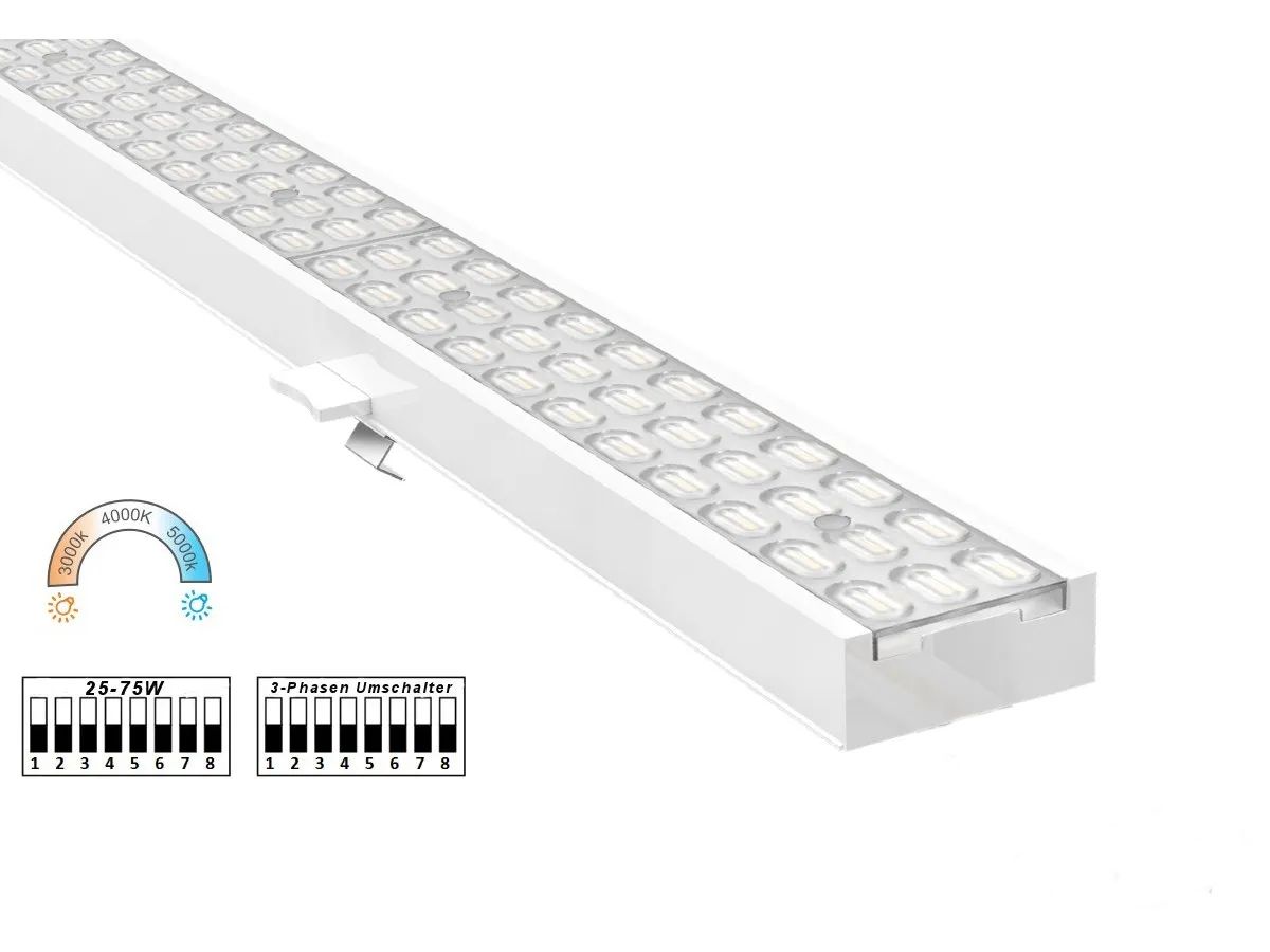 LED RetroFlex Lens-Modul 1.5m,90°,ws - 25-75W,3000/4000/5000K,ohne Verdrahtung