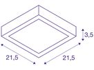 LED-Decken-/Wandleuchte SLV SENSER 24 SQUARE 15W 1240lm 4000K DIM weiss