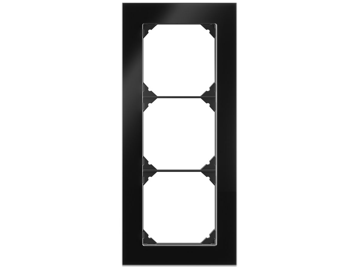 UP-Kopfzeile EDIZIO.liv prestige SNAPFIX® 3×1 214×94mm glas schwarz