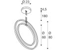 LED-Pendelleuchte SLV ONE VERTICAL 40W 2550lm 2700/3000K Ø800×30mm Messing