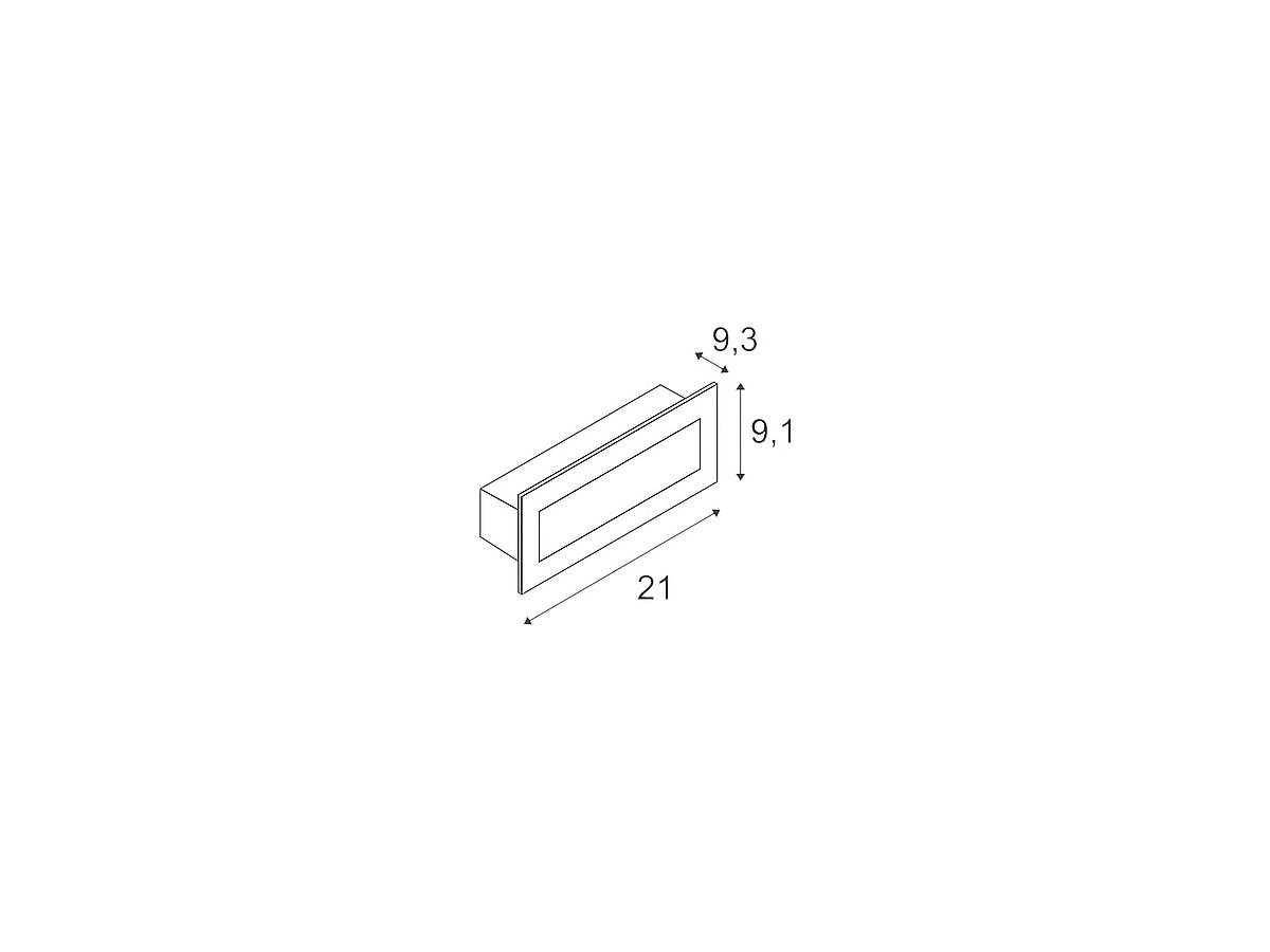EB-LED-Wandleuchte SLV BRICK, 9W 950lm 3000K asymmetrisch IP65 Edelstahl