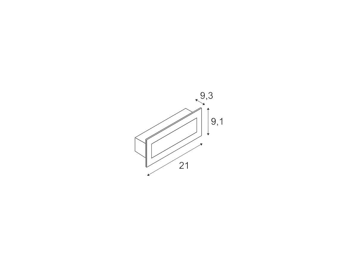 EB-LED-Wandleuchte SLV BRICK, 9W 950lm 3000K asymmetrisch IP65 Edelstahl