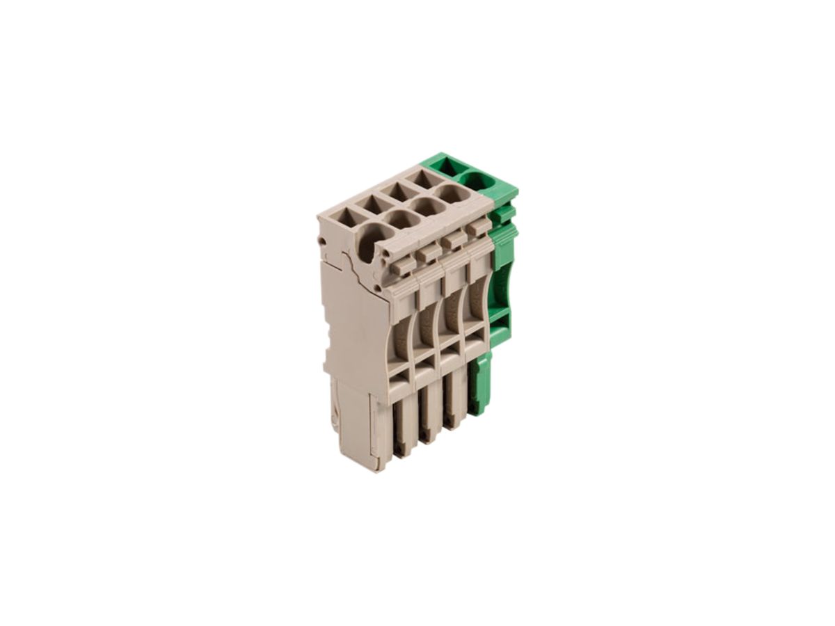 Stecker Weidmüller ZP 2.5/1AN/5 Zugfeder 2.5mm² 5L grün, beige