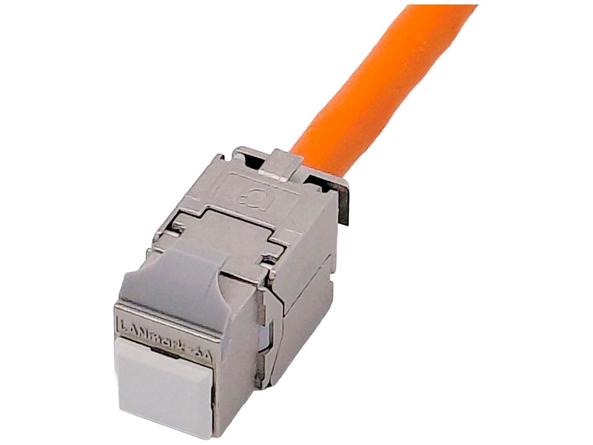 Steckverbinder Aginode LANmark-6A ULTIM Keystone RJ45 8(8) geschirmt silber