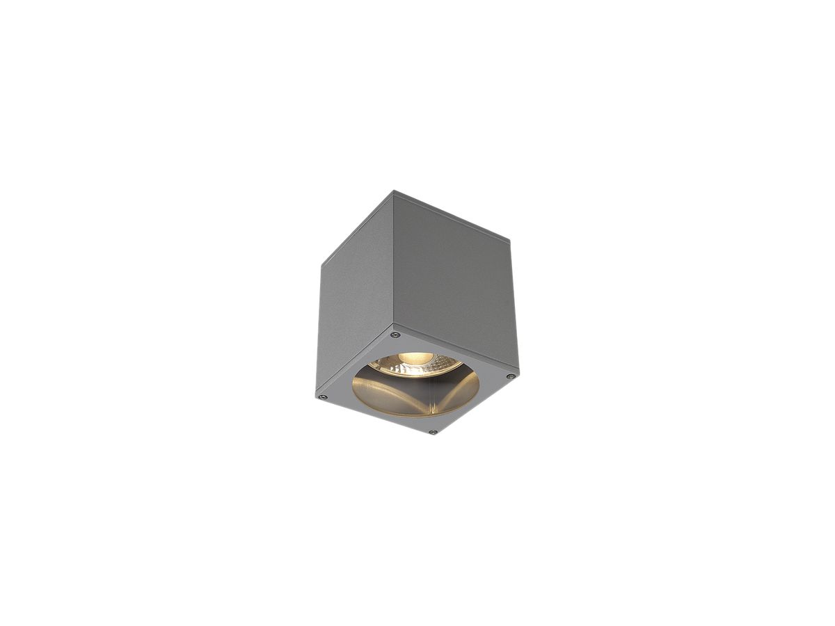 Deckenleuchte SLV BIG THEO CEILING OUT, GU10 75W IP44 silbergrau