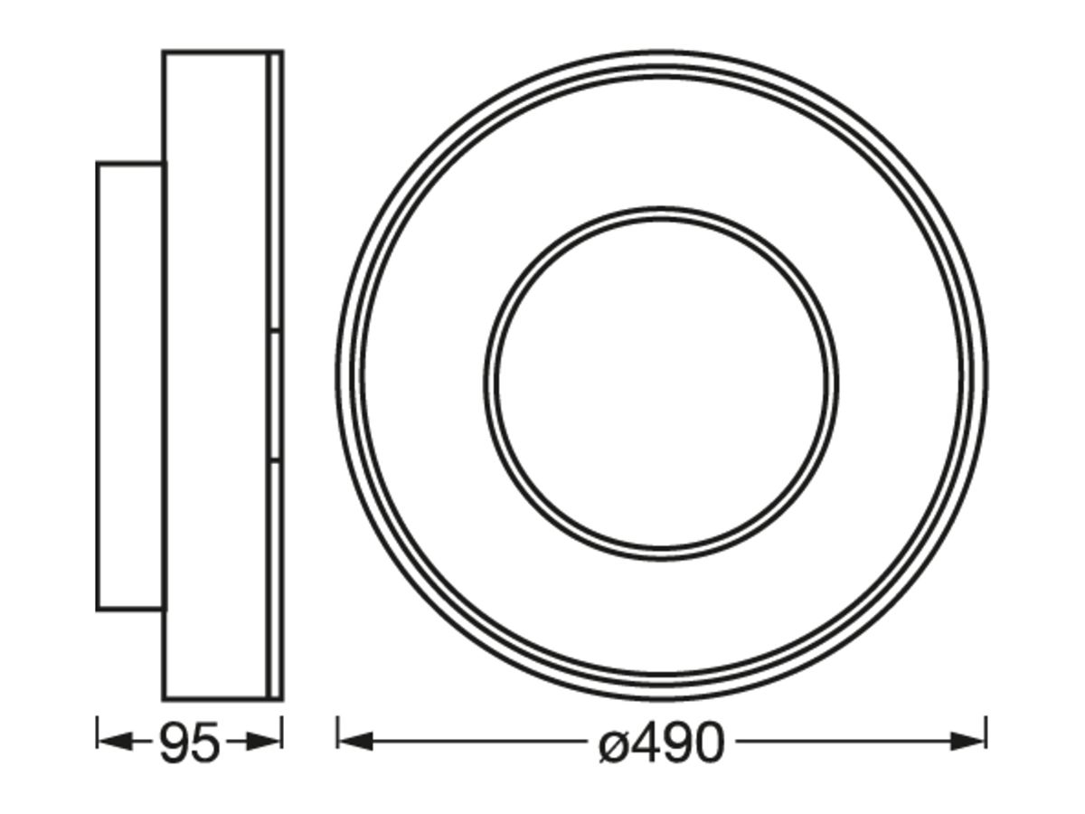 LED-Deckenleuchte LEDVANCE SMART WIFI ORBIS CLARIA RGBW 32W 3150lm Ø490mm ws